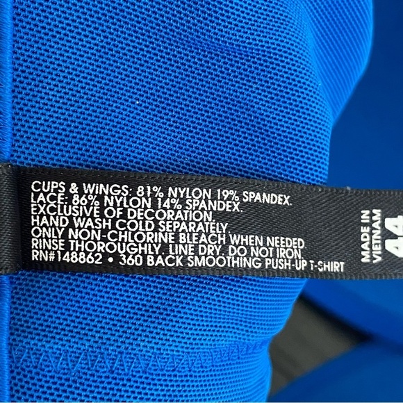 Torrid 44DD Perfect T Shirt Push Up Bra Blue Lace Romantic Comfort - Picture 9 of 9